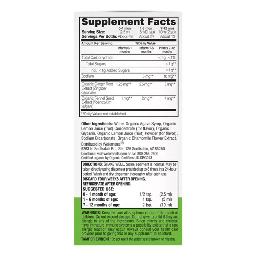 Wellements Gripe Water For Colic 4 Oz