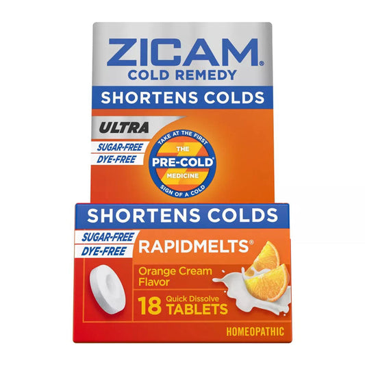 Zicam Ultra Cold Remedy Rapidmelts, Orange Cream - 18 Ct
