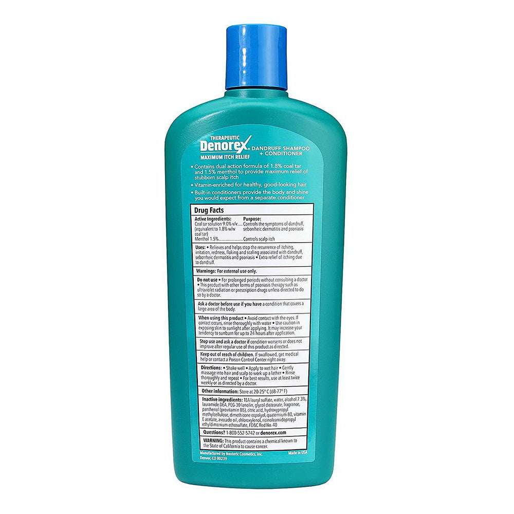 Denorex Maximum Itch Relief Dandruff 2-In-1 Shampoo And Conditioner, 10 Fl Oz