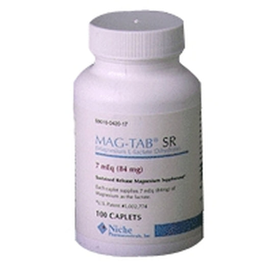 Mag-Tab Sr Magnesium Supplement 84 Mg (7 Meq) Caplets - 100 Ea
