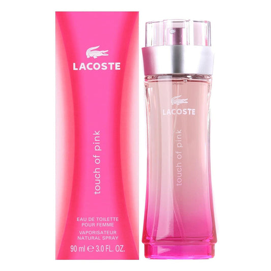 Touch Of Pink By Lacoste Eau De Toilette Spray For Women 3 Oz