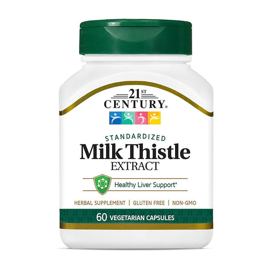 21St Century Vitamins Thistle Extract Veg Capsules, 60 Count