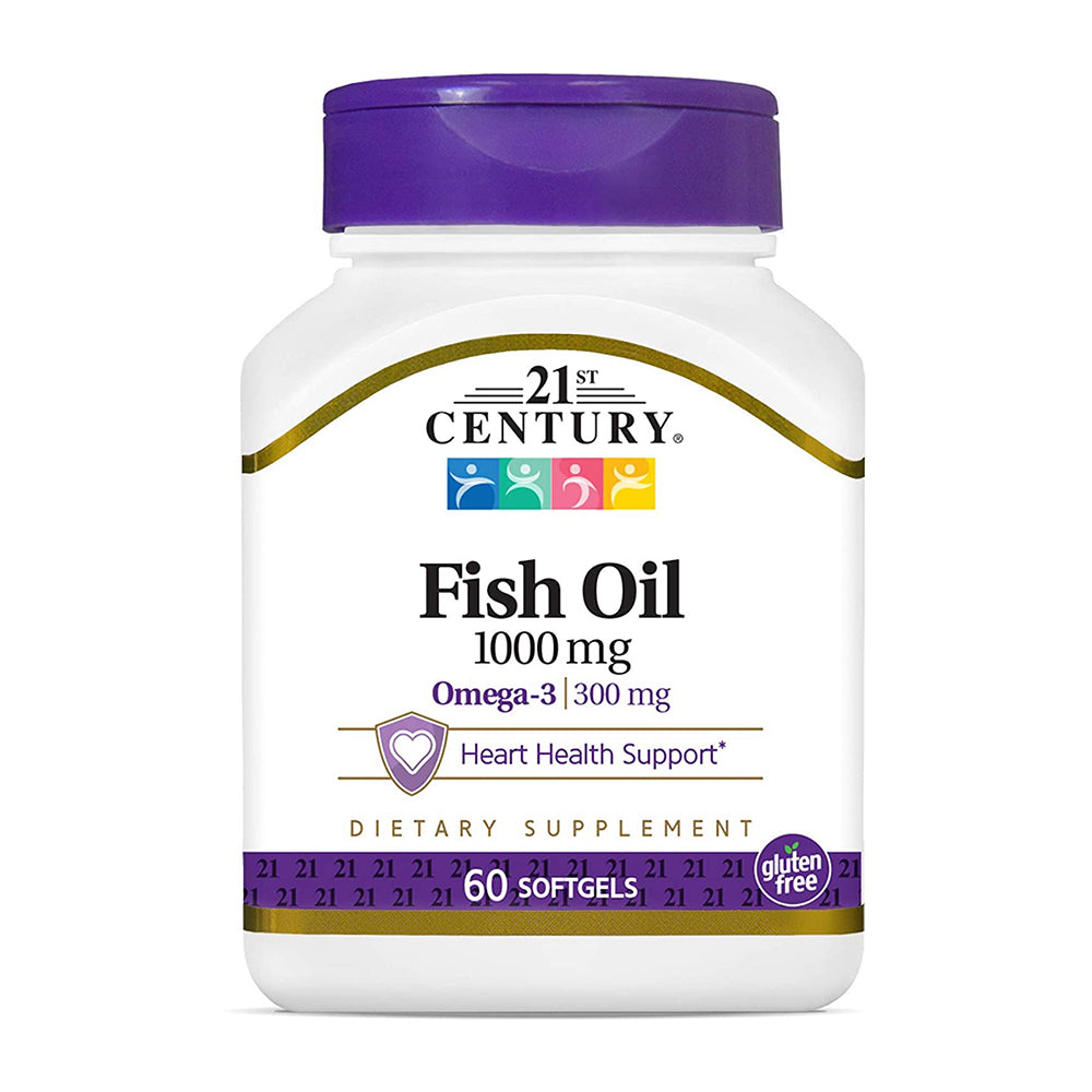 21St Century Fish Oil 1000 Mg Softgels, 60 Count