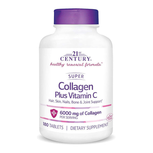 21St Century Super Collagen Plus Vitamin C Supplements - 180 Each
