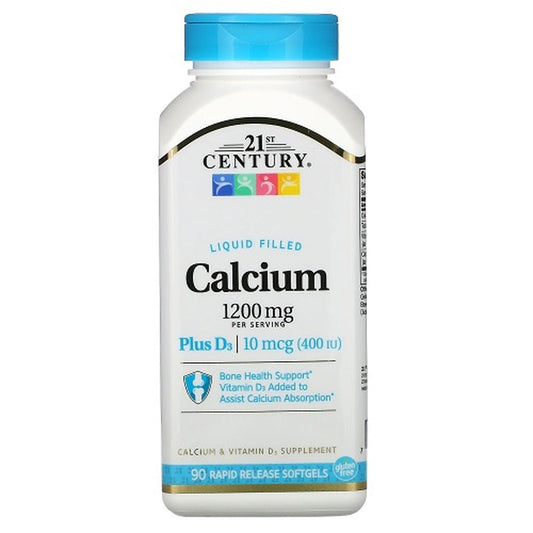 21St Century Calcium 600 Plus Vitamin D Softgels - 90 Ea