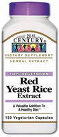 21St Century Red Yeast Rice Extract Vegetarian Capsules - 150 Ea