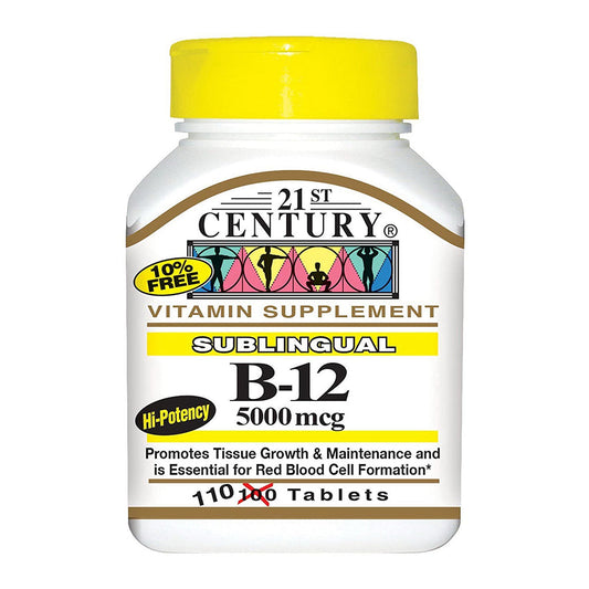 21St Century Sublingual Vitamin B-12 5000 Mcg Tablets - 110 Ea