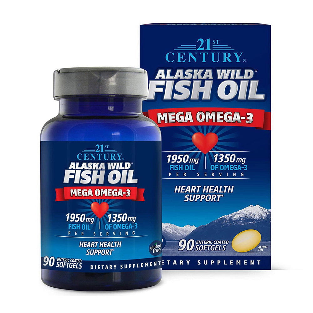 21St Century Alaska Wild Fish Oil Mega Omega-3 Softgels - 90 Ea