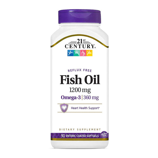 21St Century Fish Oil 1200 Mg Enteric Coated Softgels - 90 Ea