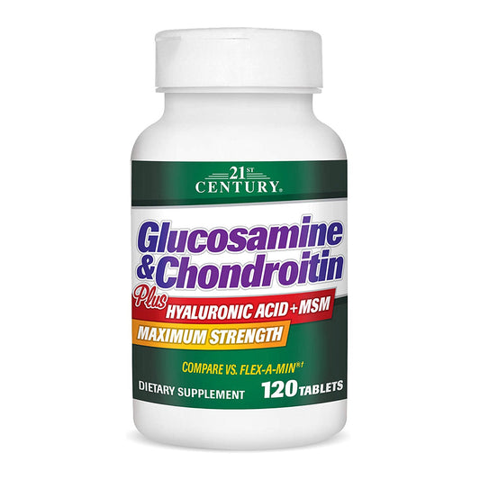 21St Century Glucosamine And Chondroitin, Hyaluronic Acid + Msm - 120 Tablets