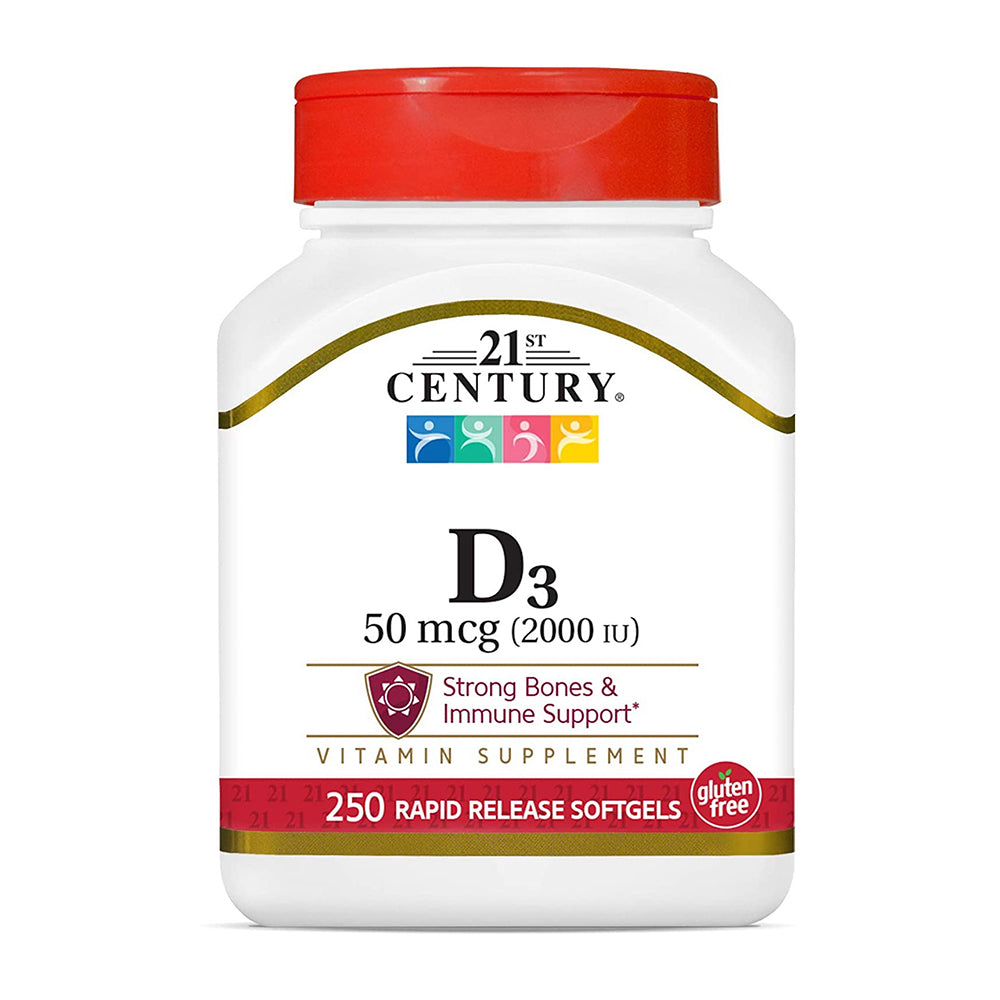 21St Century Vitamin D3-2000 Iu Super Strength Softgels - 250 Ea
