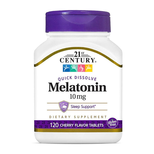 21St Century Melatonin Quick Dissolve 10 Mg Tablets, Cherry - 120 Each