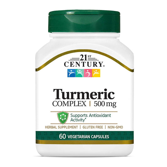 21St Century Turmeric Complex Vegetarian Capsules 500 Mg 60 Ea