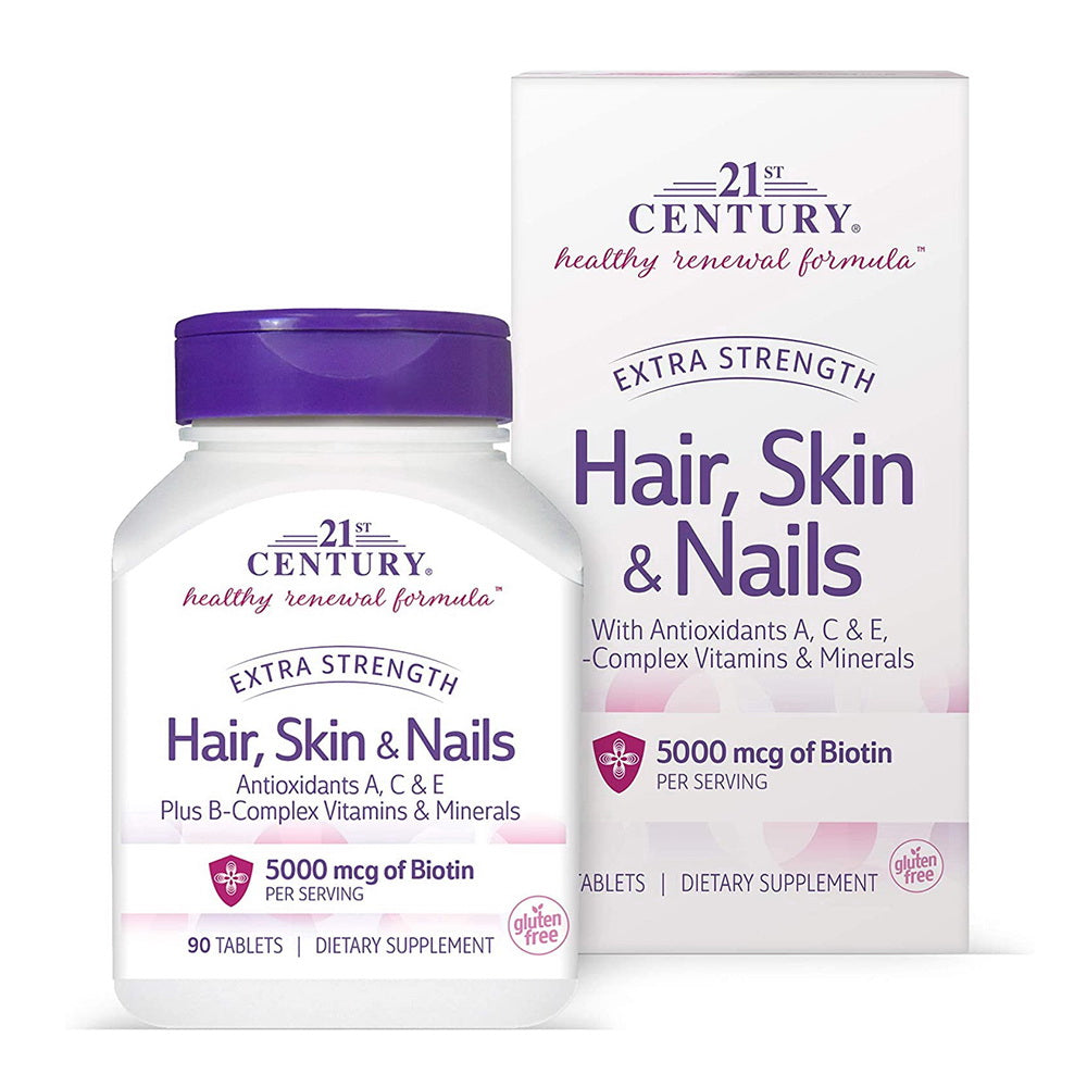 21St Century Healthy Renewal Formula Hair, Skin & Nails Extra Strength - 90 Tablets