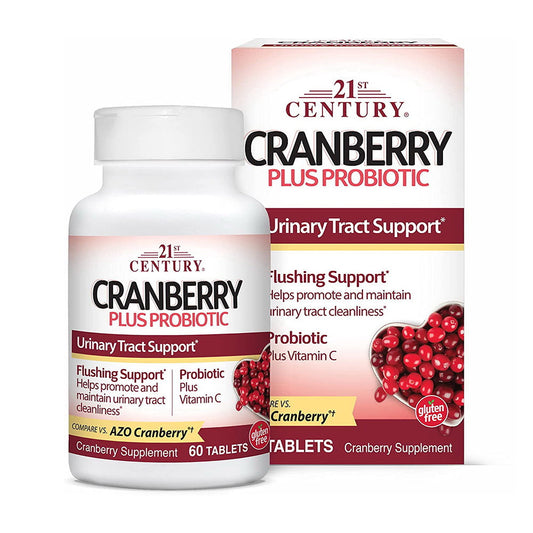21St Century Cranberry Plus Probiotic Tablets, 60 Count