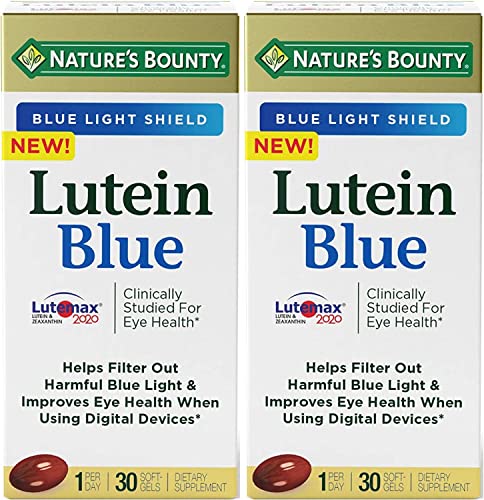 Nature'S Bounty Lutein Blue Softgels, Dietary Supplement, 30 Count