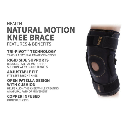 Copper Fit Knee Brace Natural Motion, 1 Ea