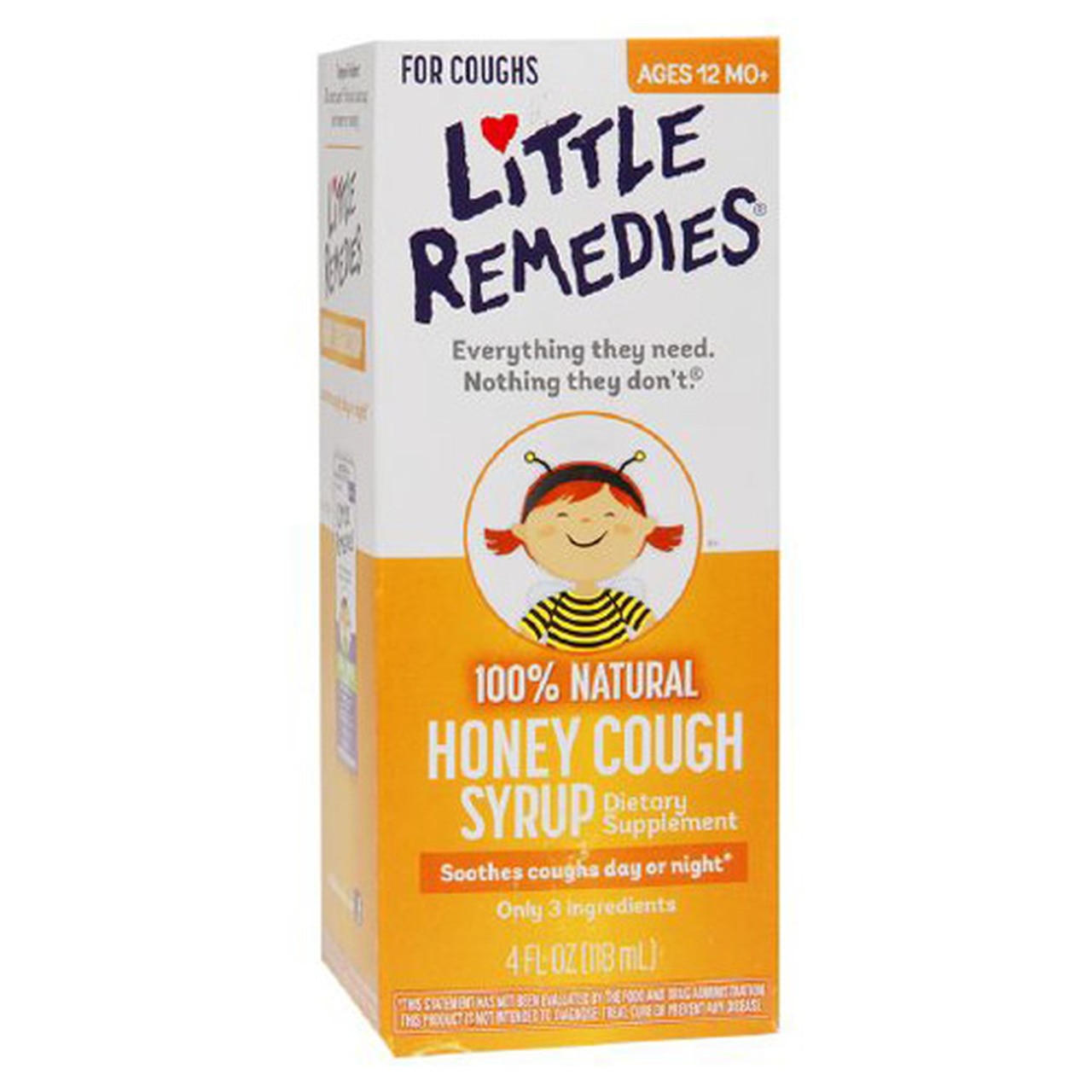 Little Remedies Honey Cough Syrup 4 Oz