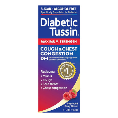 Diabetic Tussin Dm Cough Suppressant/Expectorant Maximum Strength