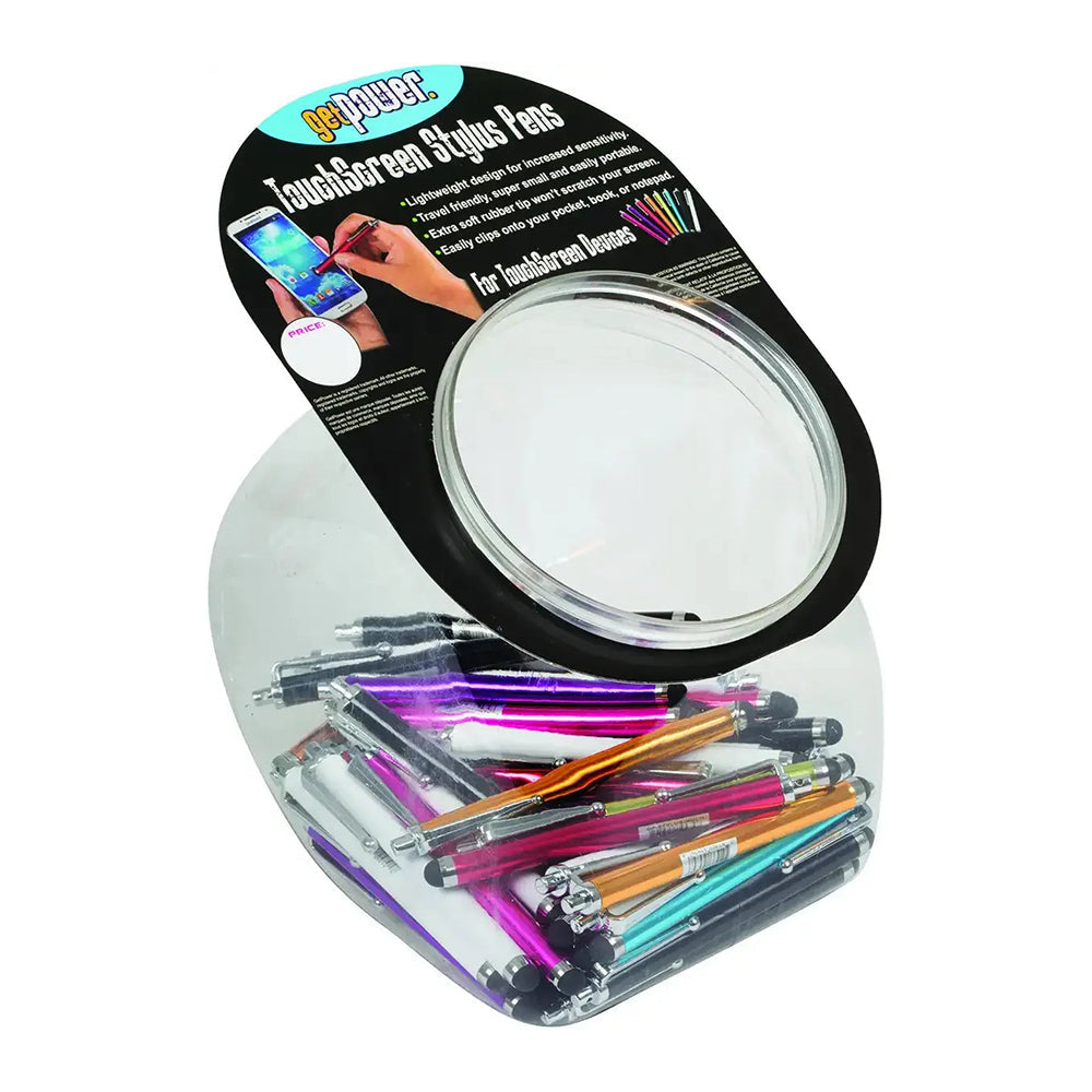Aries Manufacturing Gp-Penbowl Get Power Stylus Pens Metallic
