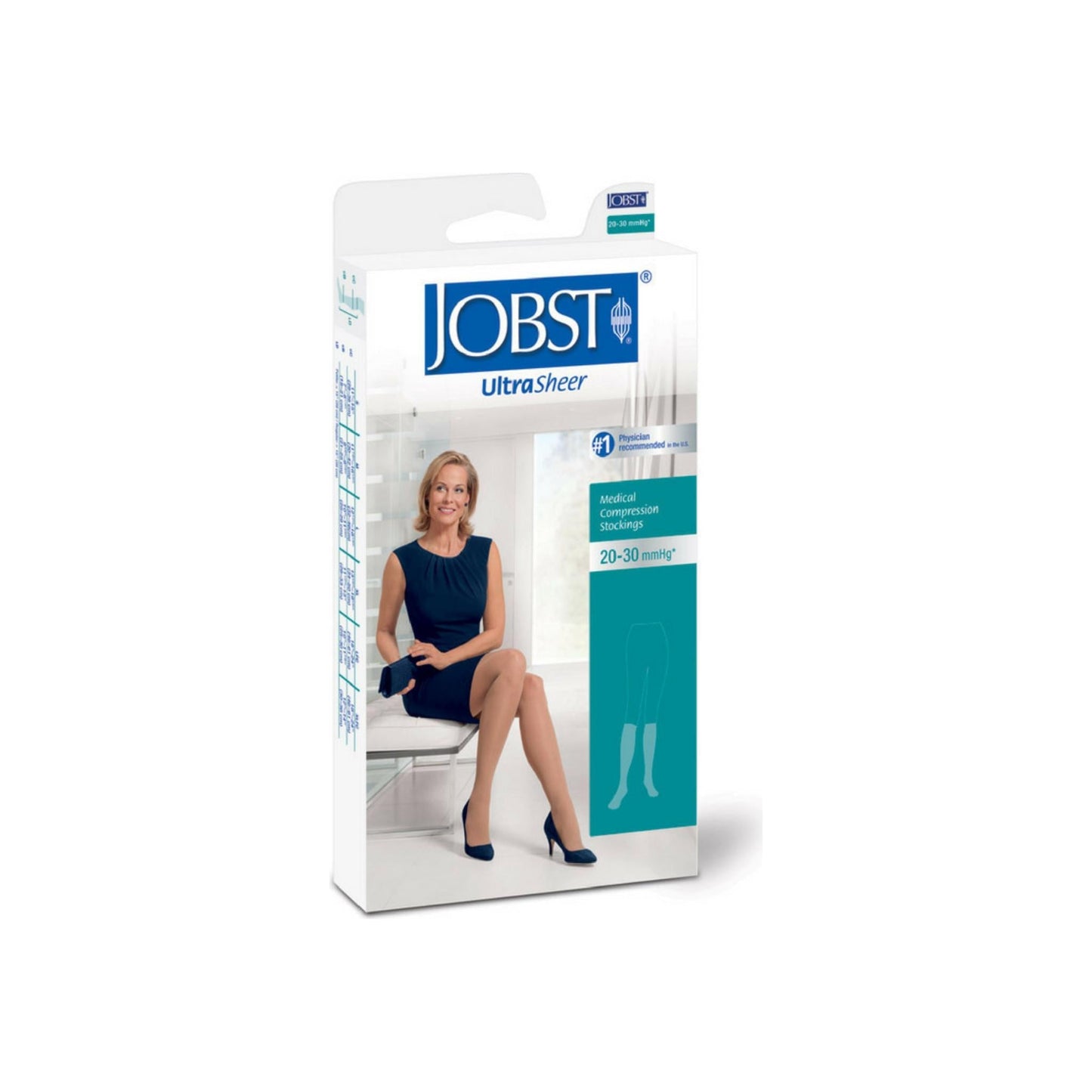 Jobst Ultrasheer Medical Compression Knee High Stockings, 20-30 Mmhg* Medium Natural 1 Pair