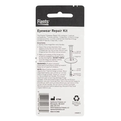 Flents Eyewear Eye Glasses Repair Kit, With Magnifying Glass