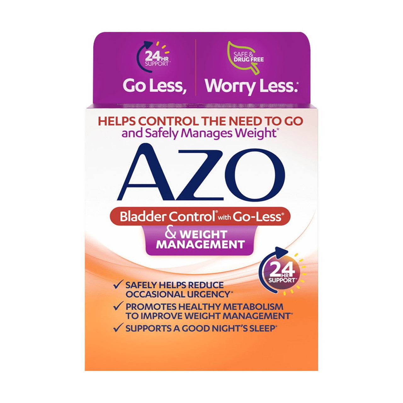Azo Bladder Control Weight Management Supplement Capsule, 48 Ea