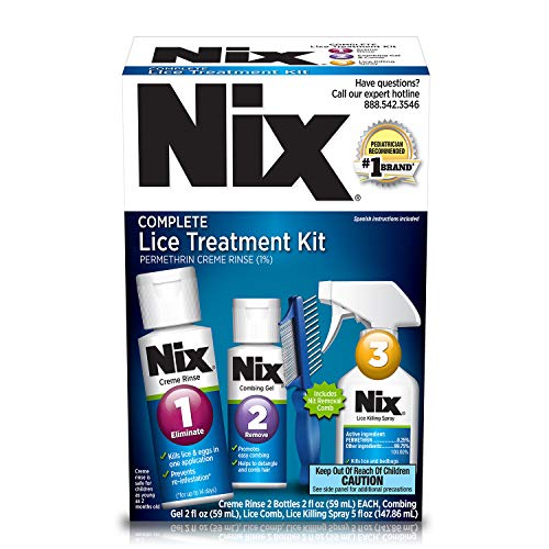Nix Complete Lice Treatment Kit Lice Removal Treatment For Hair And Home - 9 Fl Oz