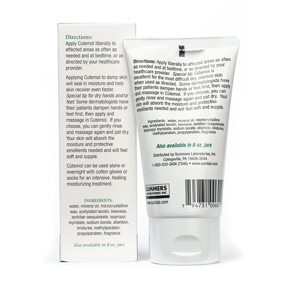 Cutemol Emollient Cream For Severe Dry Skin By Summers Laboratories - 2 Oz
