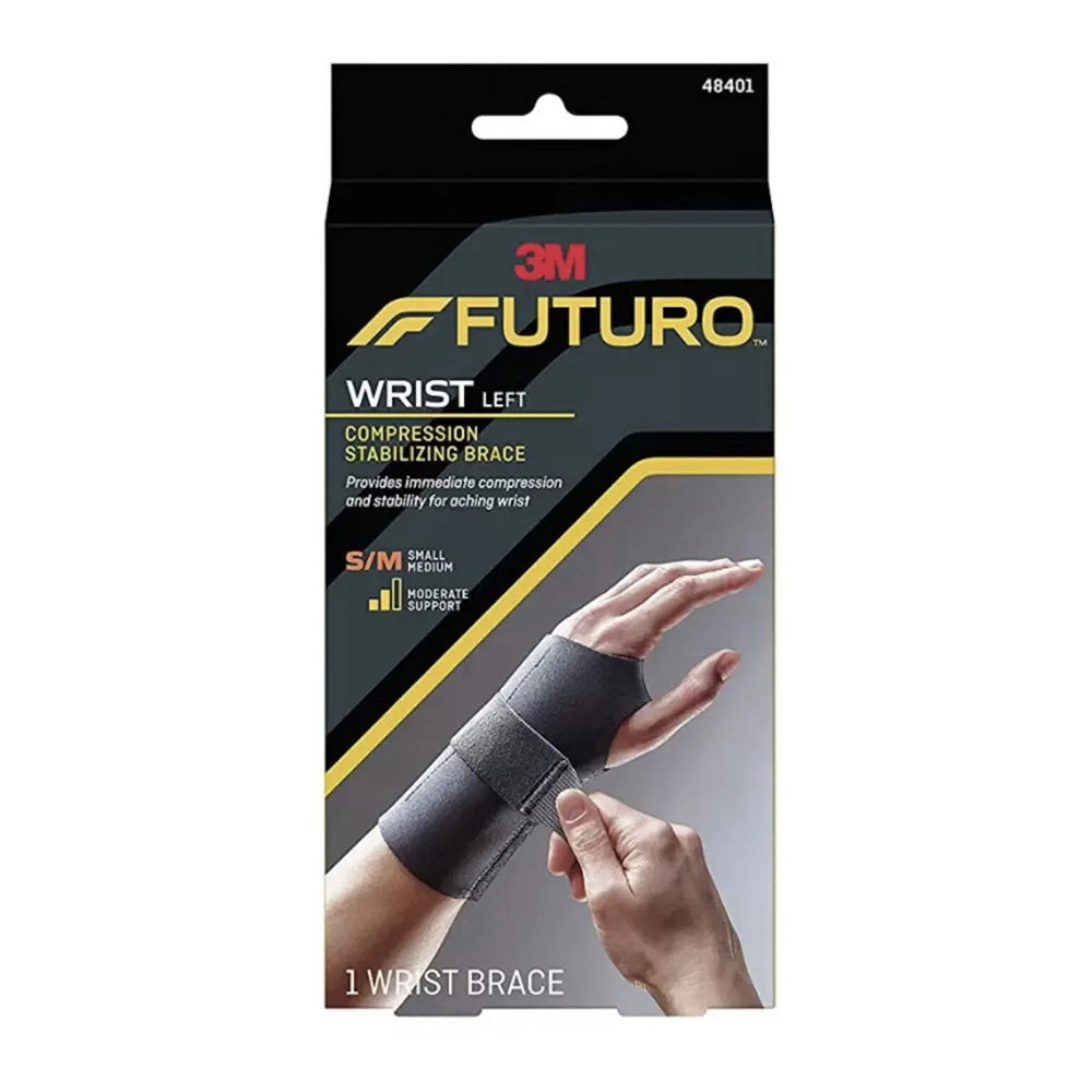 Futuro Compression Wrist Brace - Small/Medium, Black