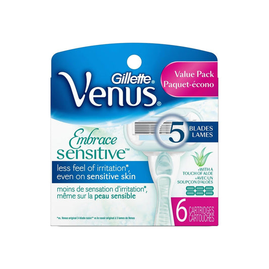 Gillette Venus Embrace Sensitive Women'S Razor Refill Cartridges 6 Ea