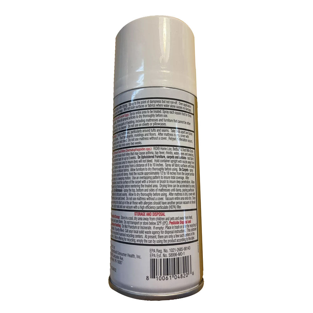 Rid Home Lice Bed Bug Dust Mite Spray For Home Treatment With Permethrin Kills Lice 5 Oz