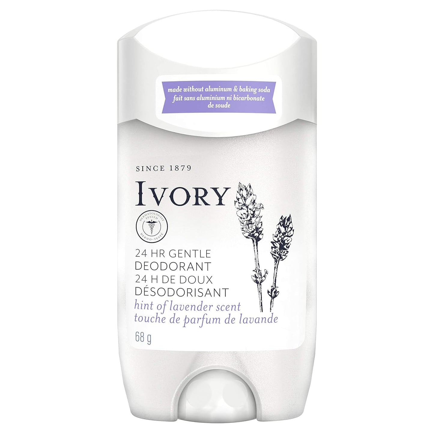 Gentle Ivory Aluminum Free Deodorant, Hint Of Lavender, 2.4 Oz