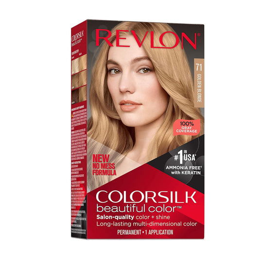 Revlon Colorsilk Beautiful Color Permanent Hair Color, Golden Blonde - 4.4 Fl Oz