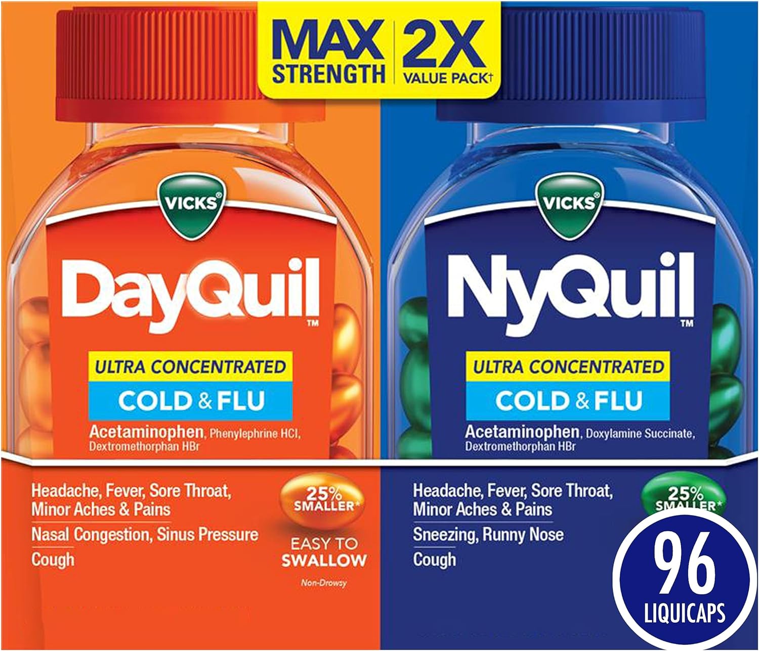 Vicks Dayquil & Nyquil Ultra Concentrated - 96 Ct