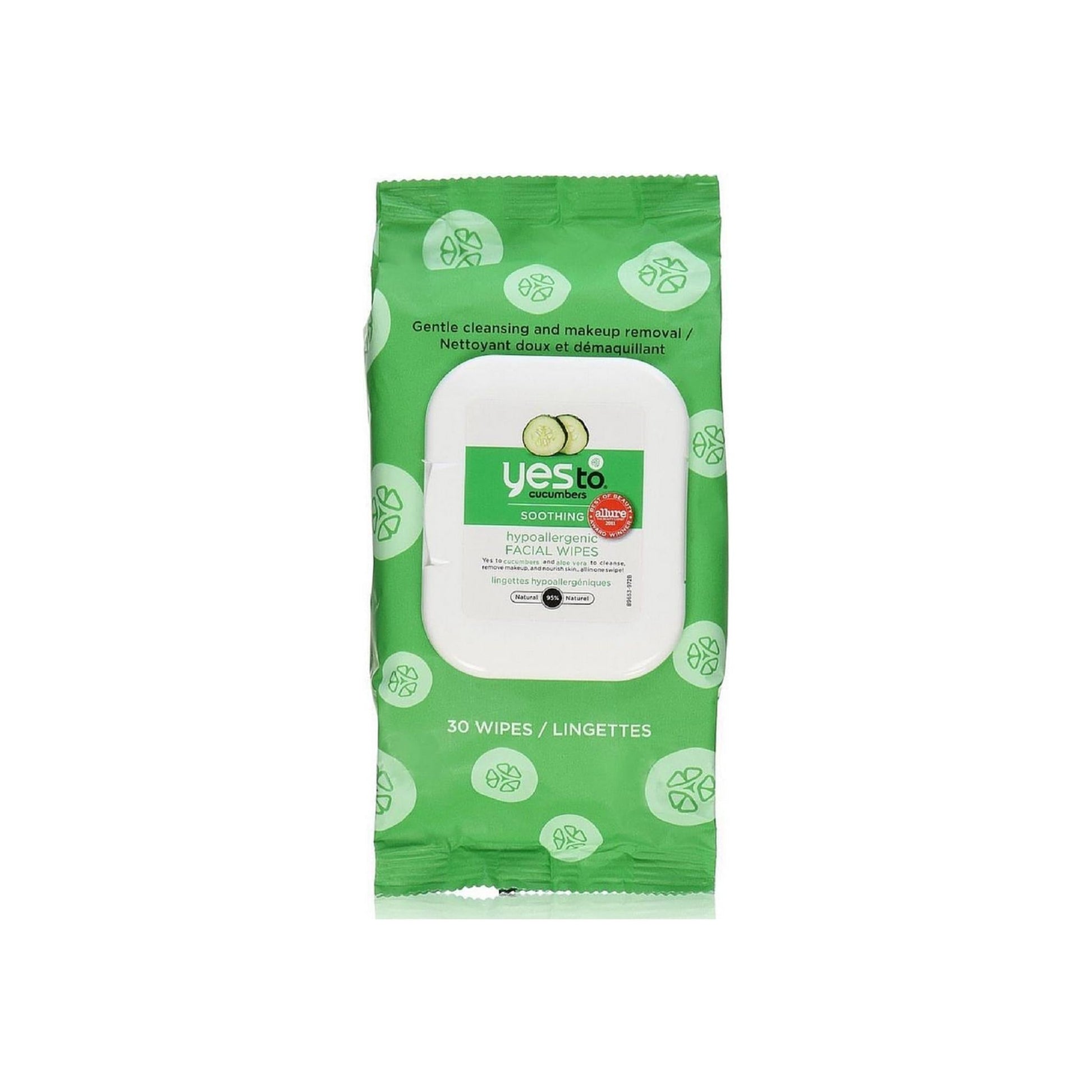 Yes To Cucumbers Soothing Hypoallergenic Facial Wipes 30 Ea