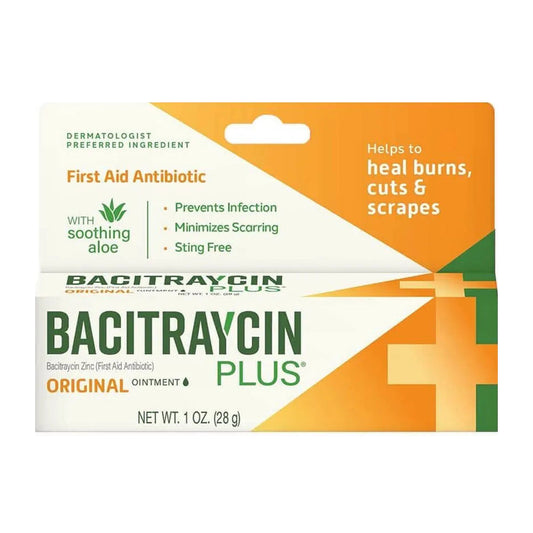 Bacitraycin Plus First Aid Antibiotic, Original, With Moisturizing Aloe, 1 Oz.
