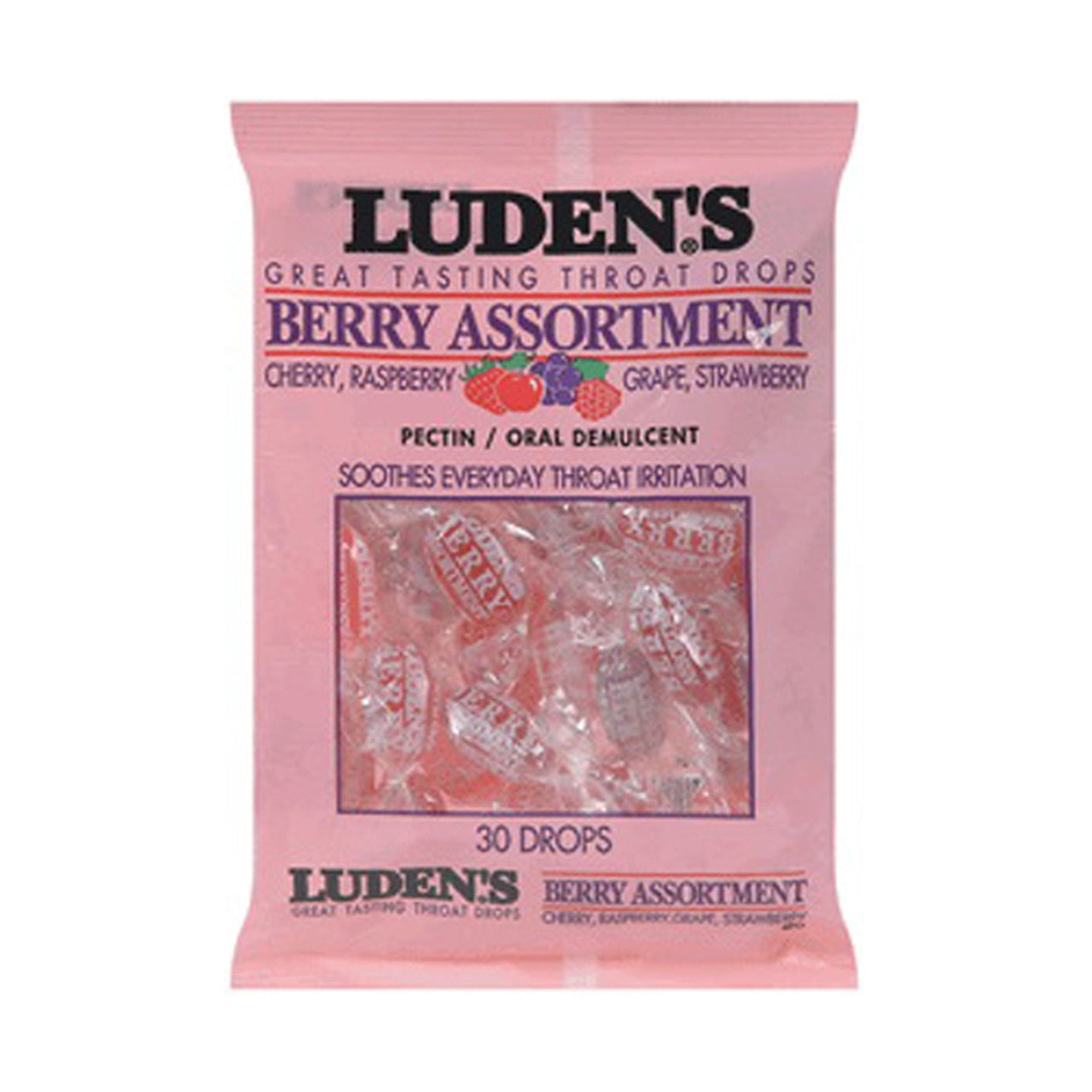 Ludens Throat Drops Wild Berry Assortment - 30 Ea