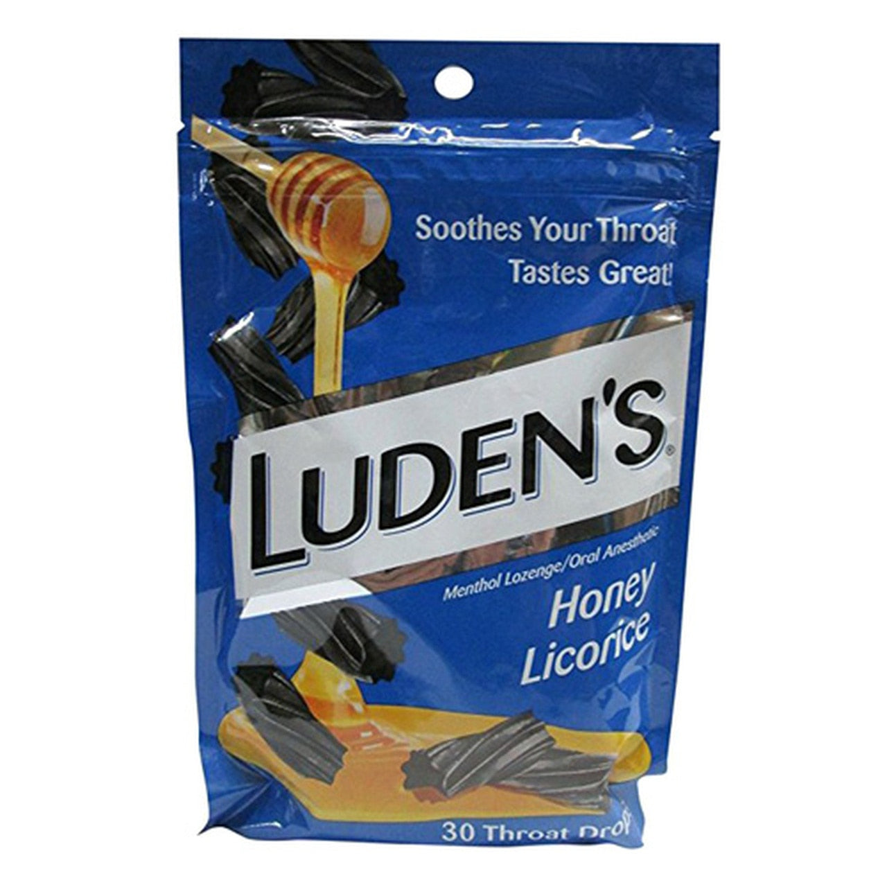 Ludens Throat Drops, Honey Licorice - 30 Ea