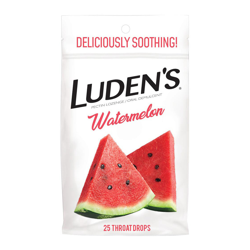 Ludens Soothing Throat Drops, Watermelon - 25 Ct