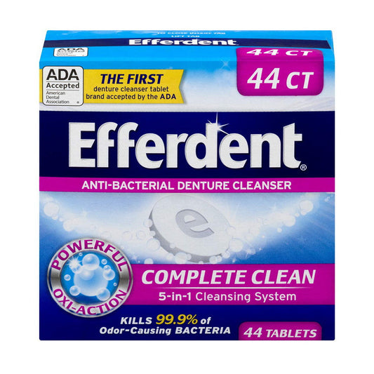 Efferdent Denture Cleanser Tablets, Complete Clean, Retainer And Dental Appliances, 44 Tablets