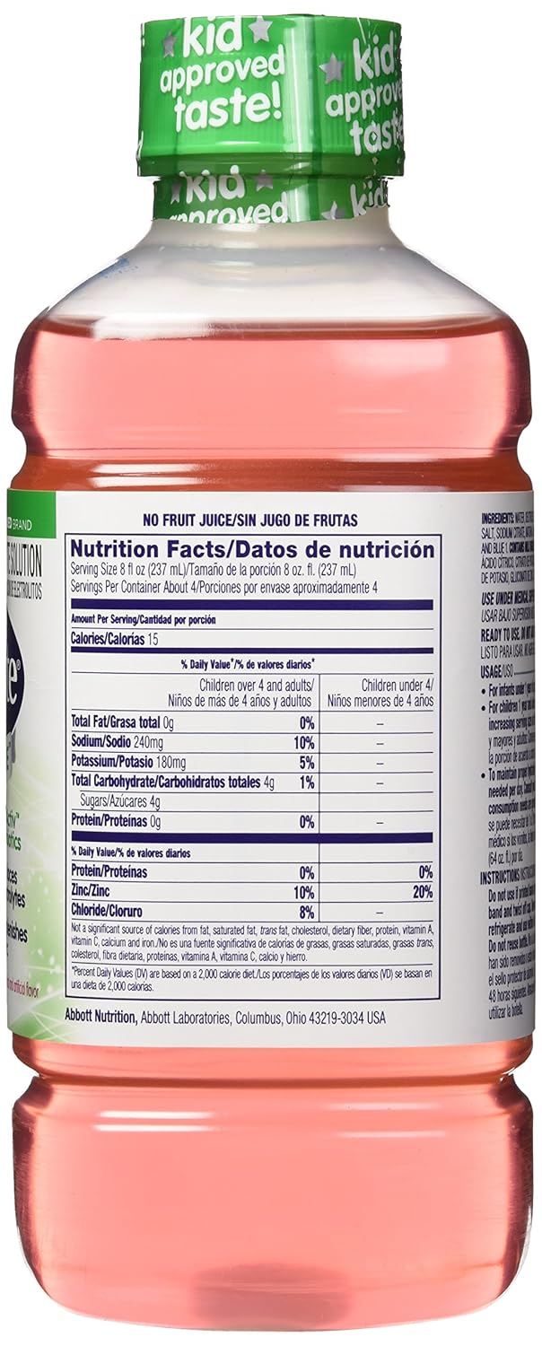 Pedialyte AdvancedCare Electrolyte Solution, Quickly Replaces Fluids, Strawberry Lemonade 1 Liter
