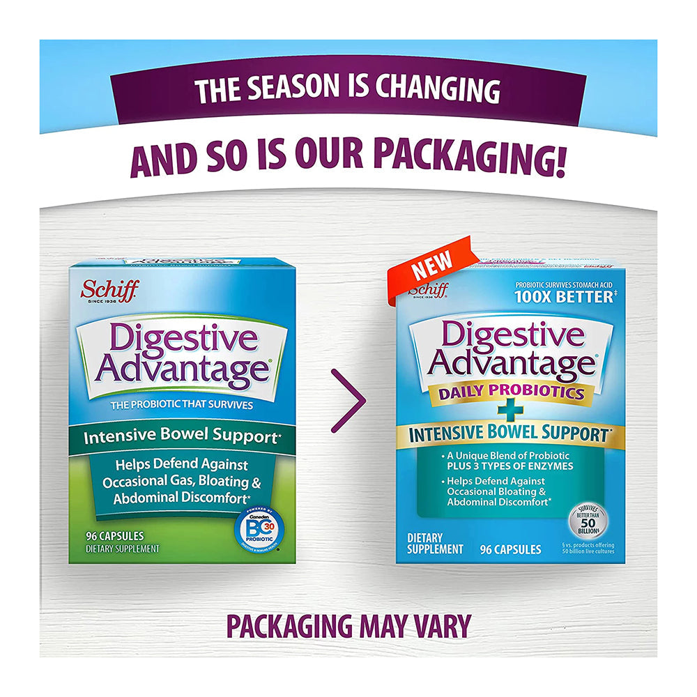 Schiff Digestive Advantage Intensive Bowel Support - 32 Capsules