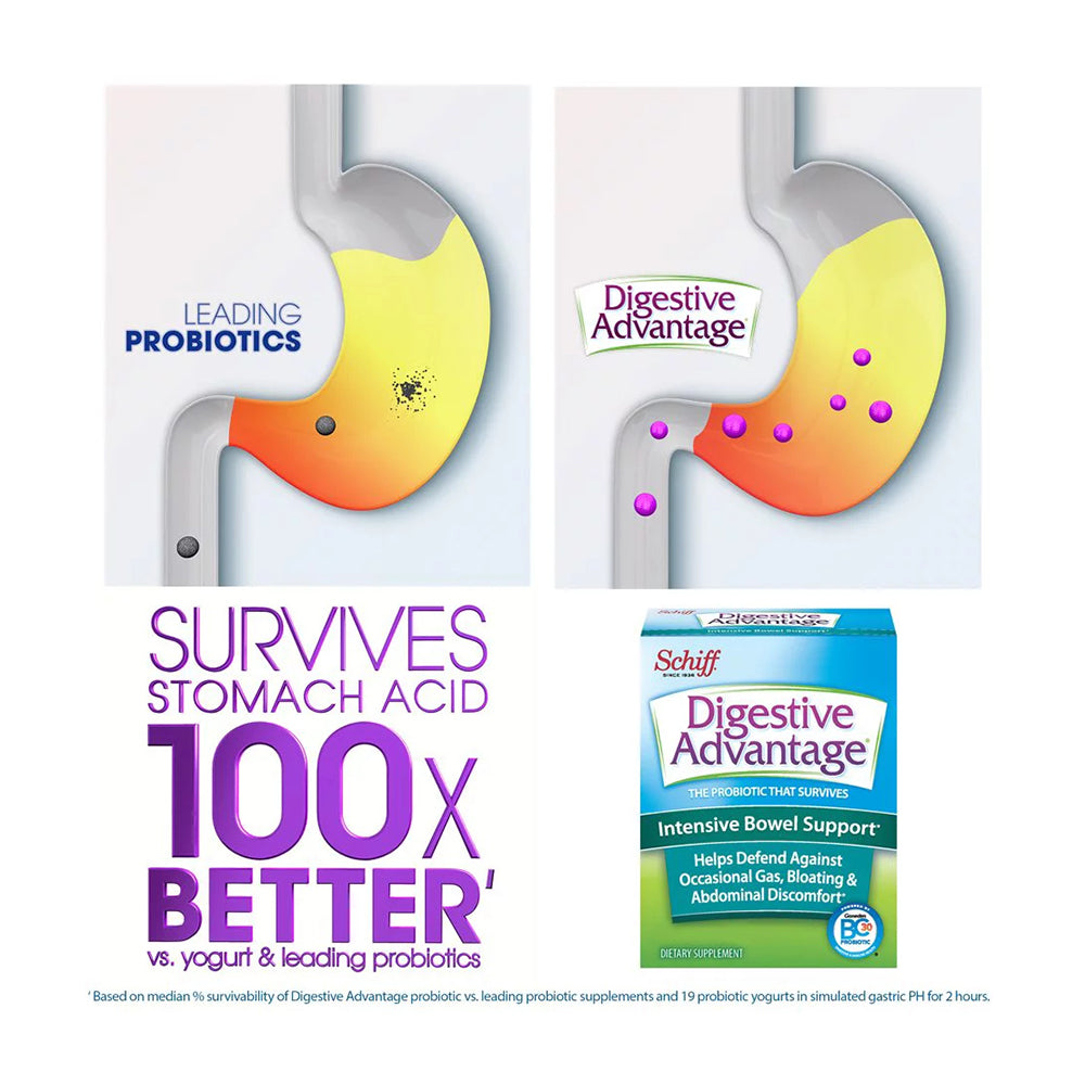 Schiff Digestive Advantage Intensive Bowel Support - 32 Capsules