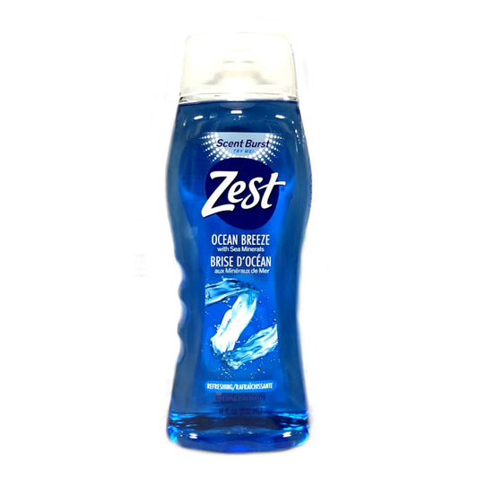 Zest Body Wash, with sea Minerals Ocean Breeze 18 Oz