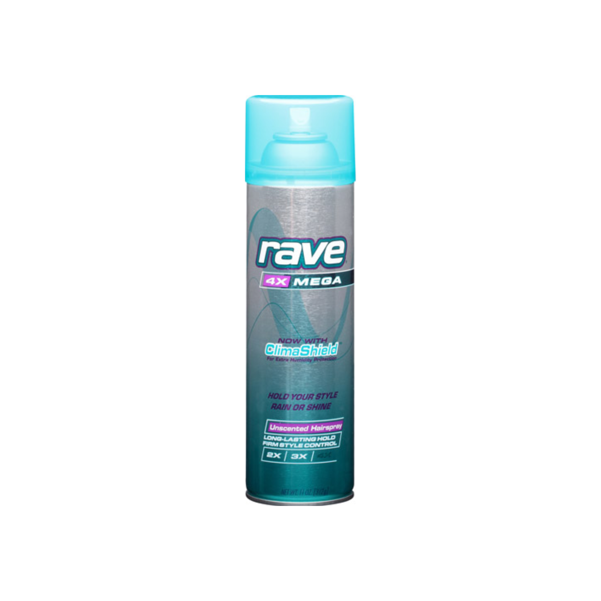Rave 4X Mega Aerosol Hairspray, Unscented 11 Oz