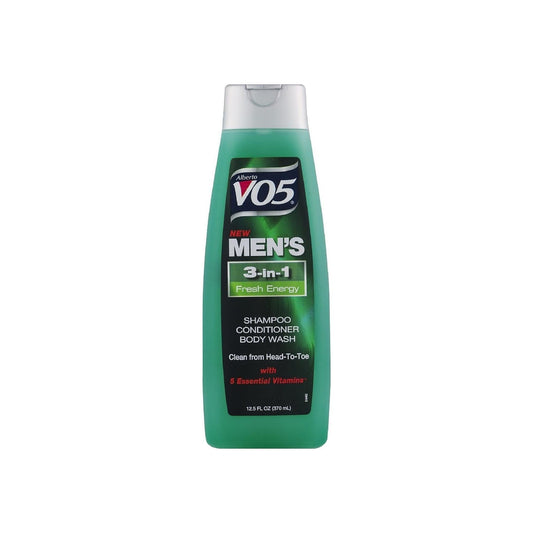 Vo5 Alberto Men'S 3-In-1 Shampoo Conditioner Body Wash, Fresh Energy 12.50 Oz