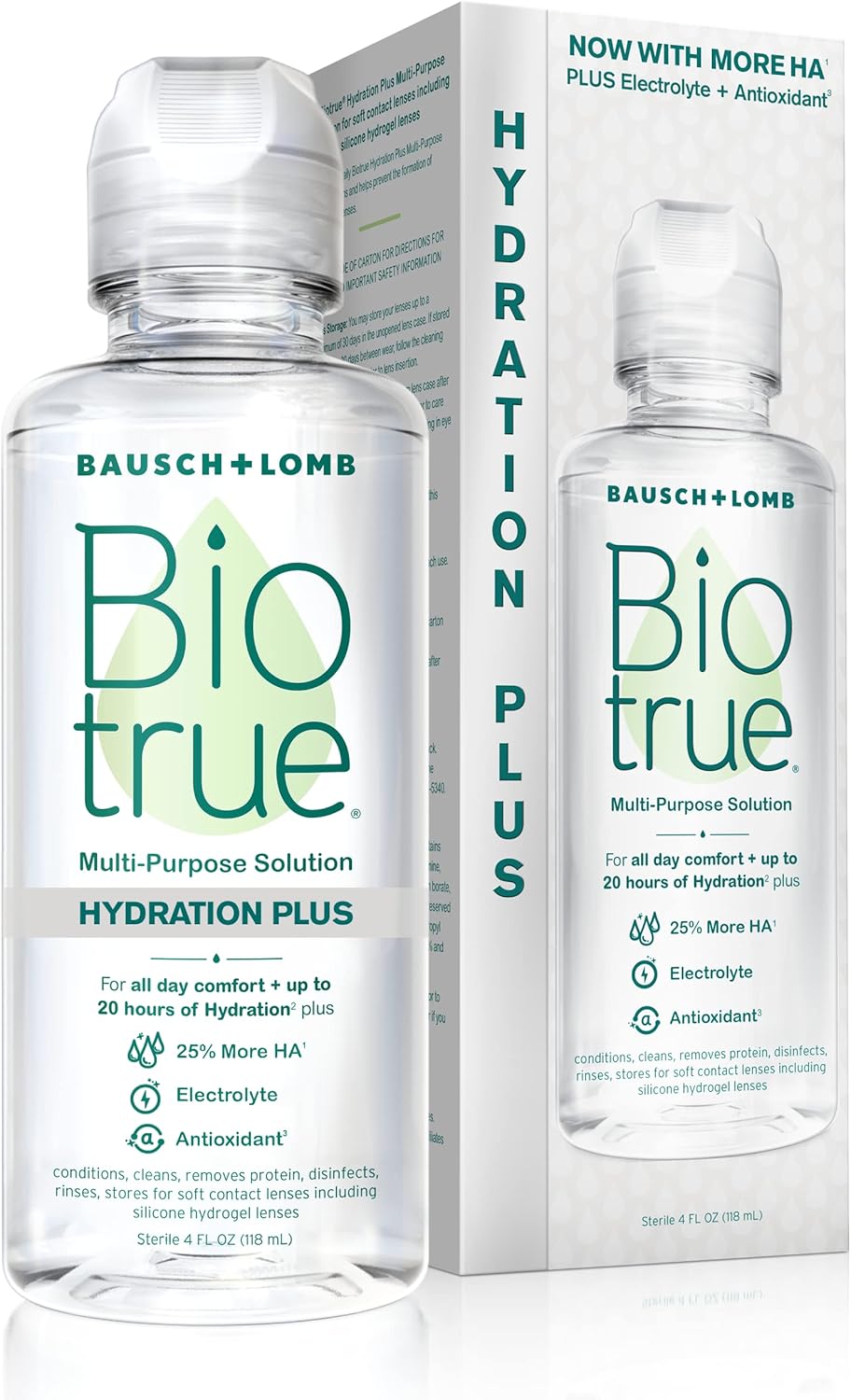 Biotrue Hydration Plus Contact Lens Solution, 4 fl oz