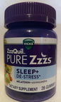 Vicks ZzzQuil Pure Zzzs Sleep + DE-Stress MELATONIN + ASHWAGANDHA 26 Gummies