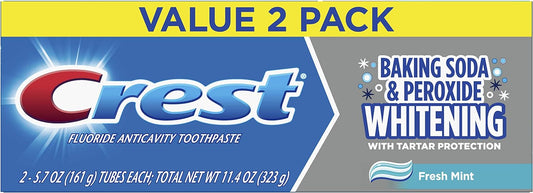 Crest Cavity & Tartar Protection Toothpaste, Whitening Baking Soda & Peroxide,5.7 Ounce